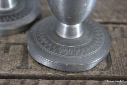 Pair Pewter Vase - Kernow Furniture