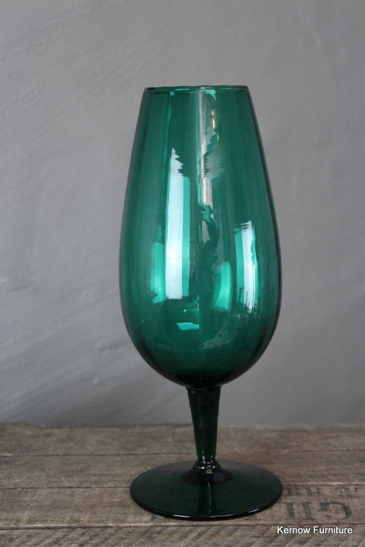 Retro Green Stemmed Glass - Kernow Furniture