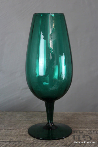 Retro Green Stemmed Glass - Kernow Furniture