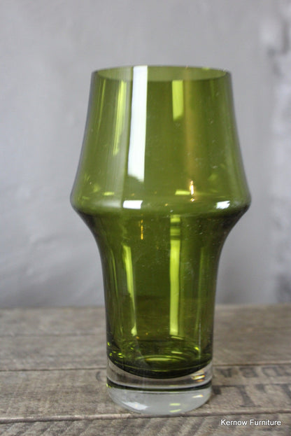 Riihimaki Green Glass Vase - Kernow Furniture