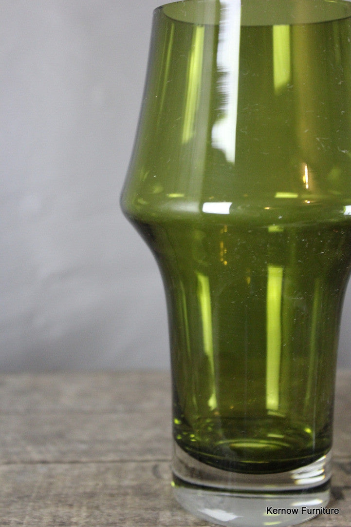 Riihimaki Green Glass Vase - Kernow Furniture