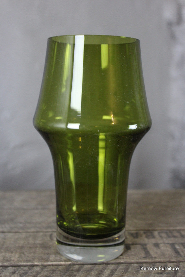 Riihimaki Green Glass Vase - Kernow Furniture