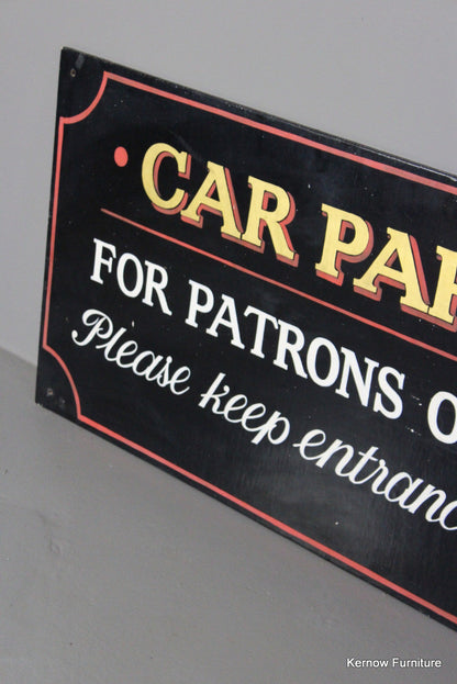 Pub Car Park Sign - Kernow Furniture