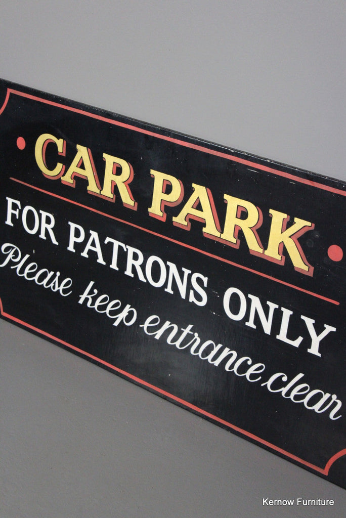 Pub Car Park Sign - Kernow Furniture
