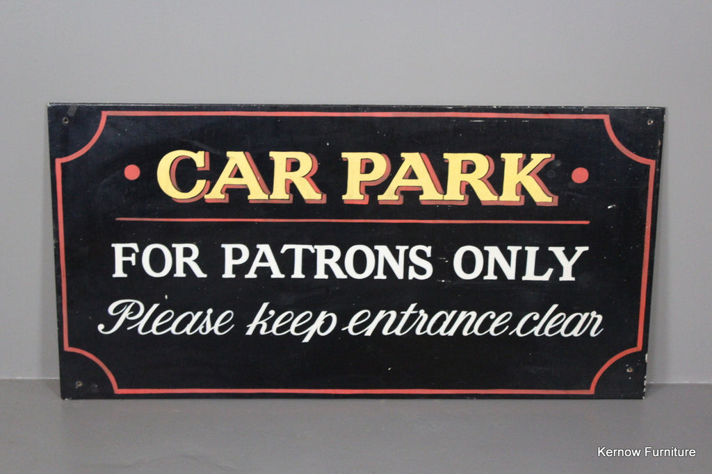 Pub Car Park Sign - Kernow Furniture