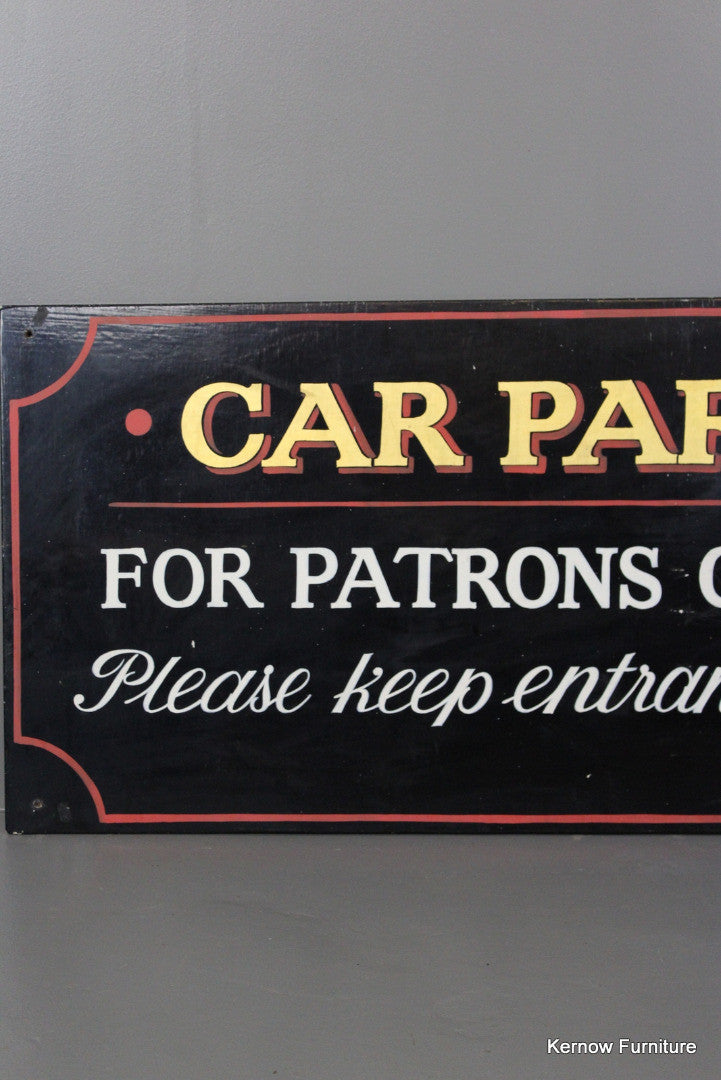 Pub Car Park Sign - Kernow Furniture