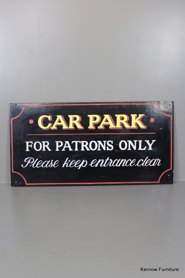 Pub Car Park Sign - Kernow Furniture