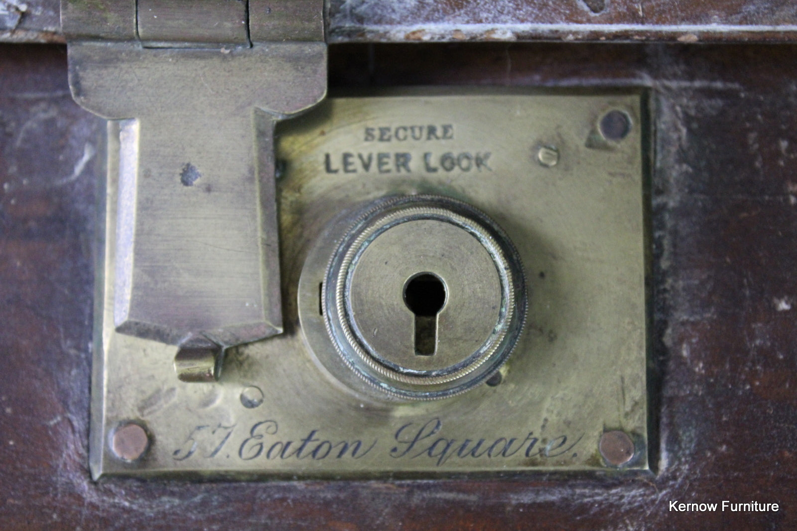 Victorian Brown Leather Trunk - Kernow Furniture