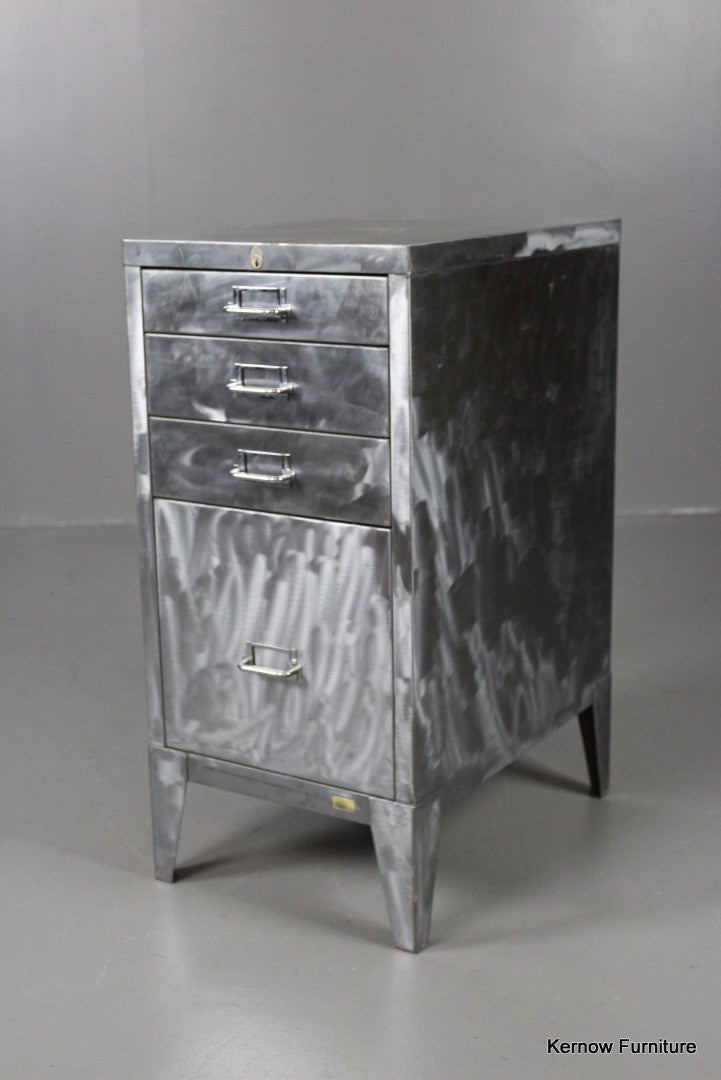 Stripped & Polished Steel Filing Drawers - Kernow Furniture