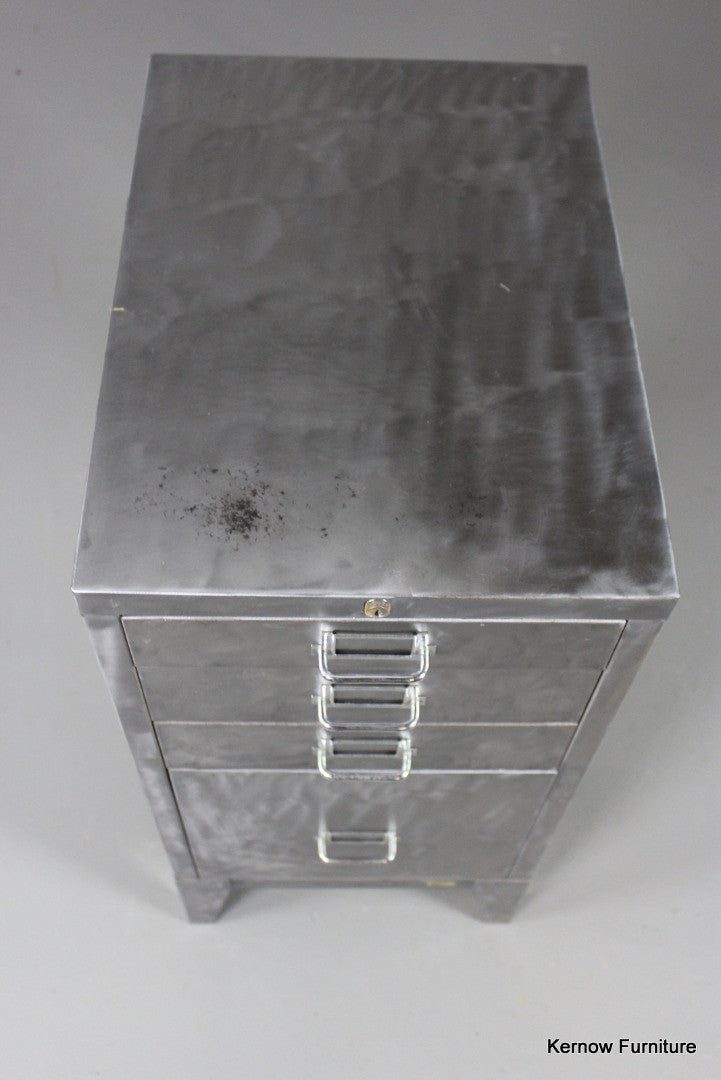 Stripped & Polished Steel Filing Drawers - Kernow Furniture