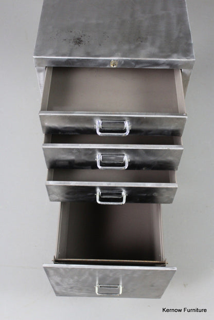 Stripped & Polished Steel Filing Drawers - Kernow Furniture