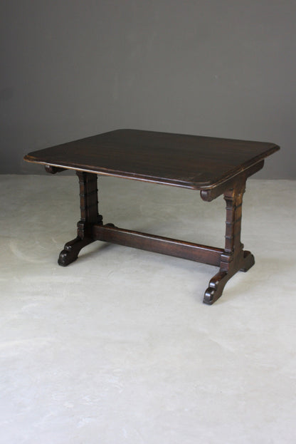 Victorian Gothic Style Oak Dining Table - Kernow Furniture