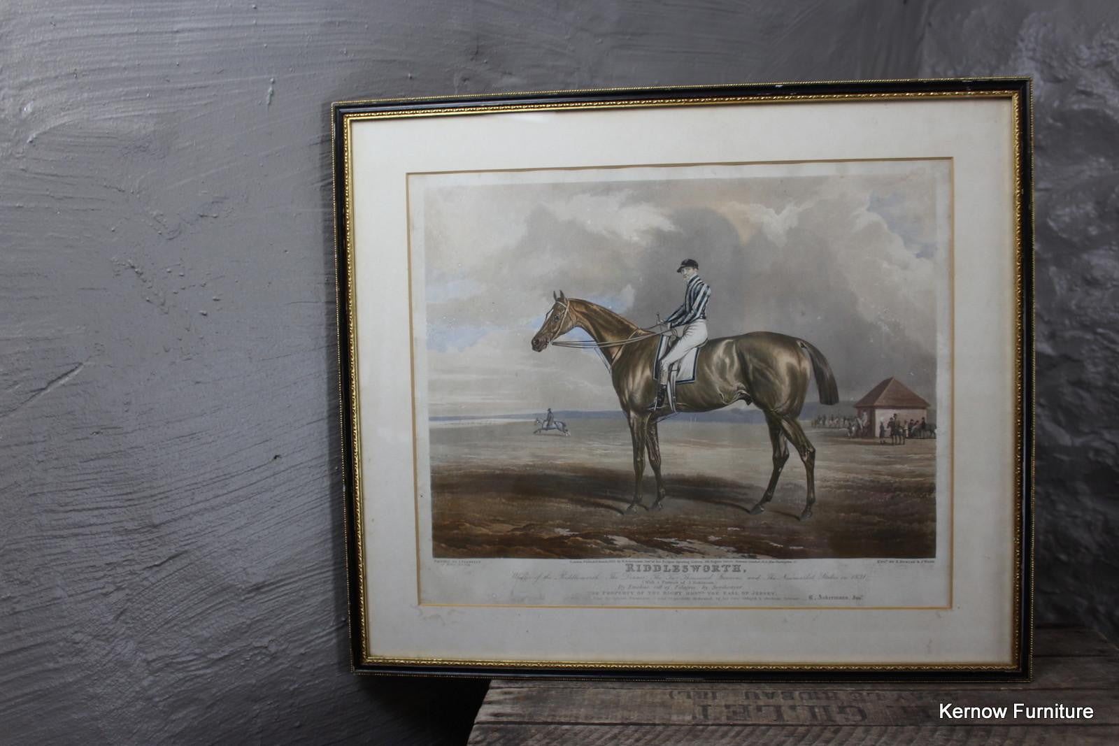 Riddlesworth Racehorse Framed Print - Kernow Furniture