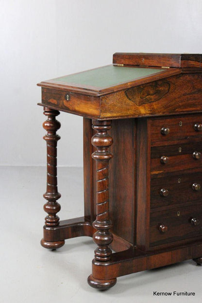 Antique Rosewood Davenport - Kernow Furniture