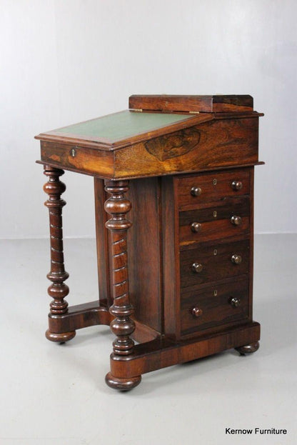 Antique Rosewood Davenport - Kernow Furniture