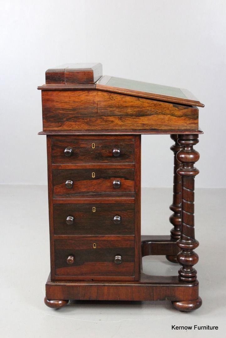 Antique Rosewood Davenport - Kernow Furniture