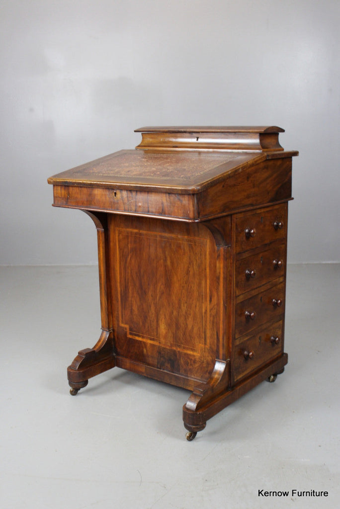 Victorian Walnut Davenport - Kernow Furniture