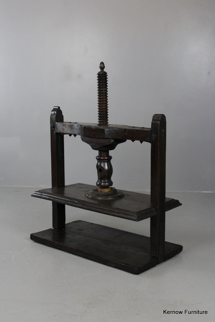 Large Antique Wooden Book Press - Kernow Furniture