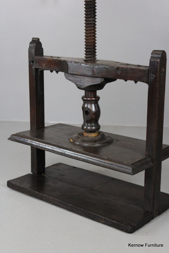 Large Antique Wooden Book Press - Kernow Furniture