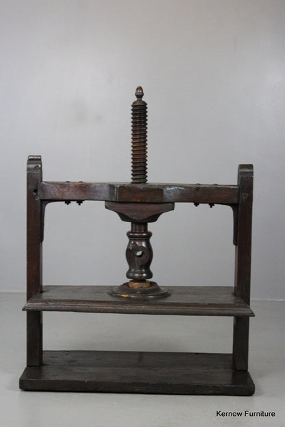 Large Antique Wooden Book Press - Kernow Furniture