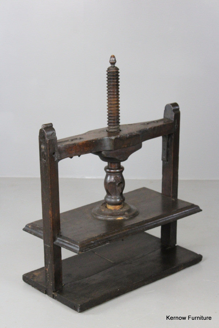 Large Antique Wooden Book Press - Kernow Furniture