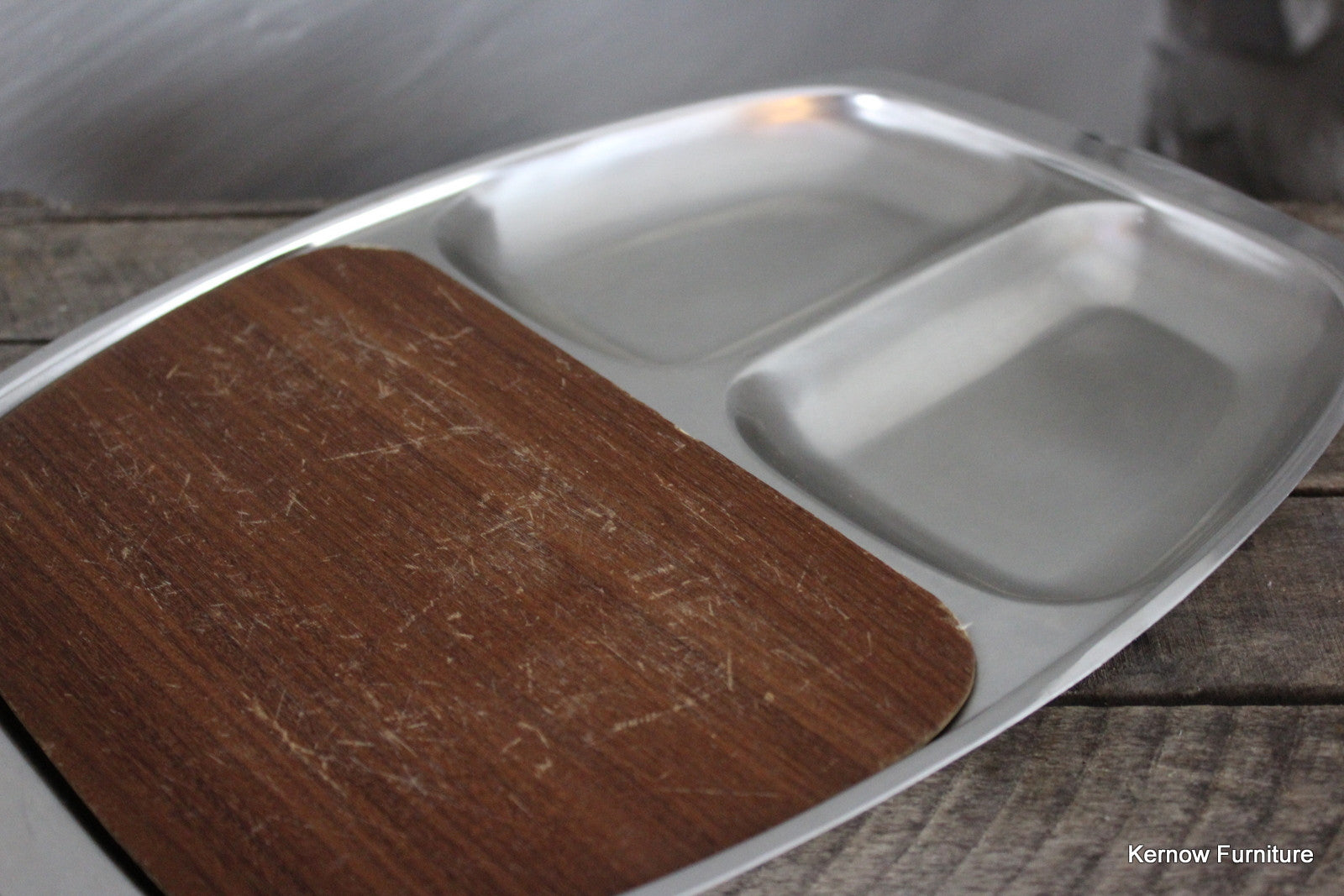 Stainless & Teak Board Tray - Kernow Furniture