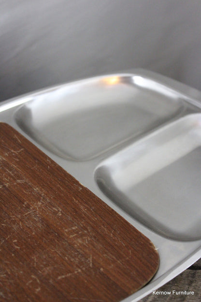 Stainless & Teak Board Tray - Kernow Furniture