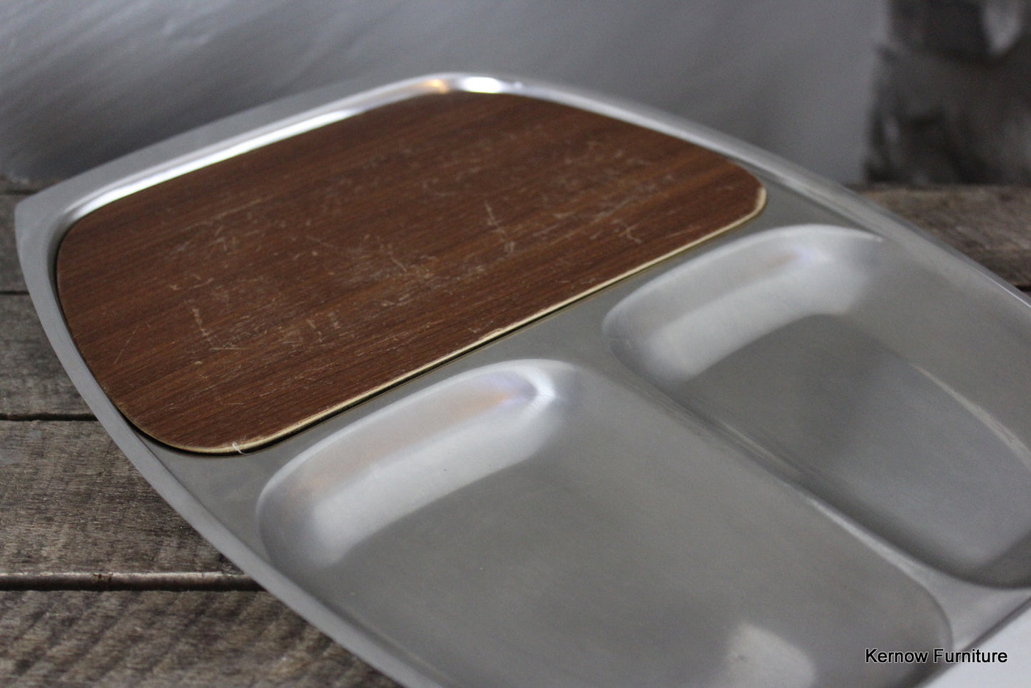 Stainless & Teak Board Tray - Kernow Furniture