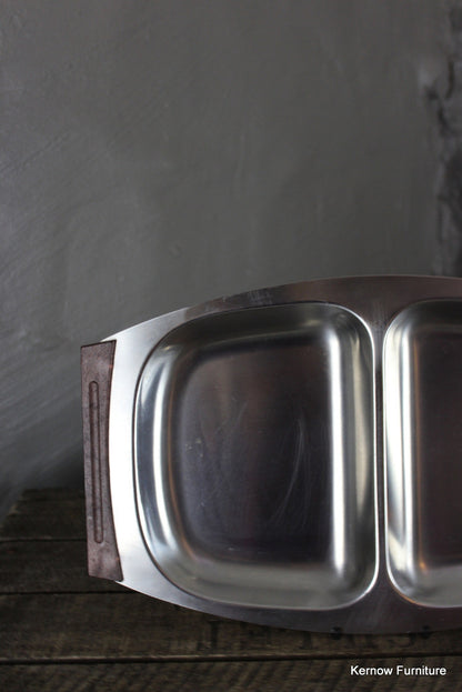 Retro Danish Stainless Serving Dish - Kernow Furniture