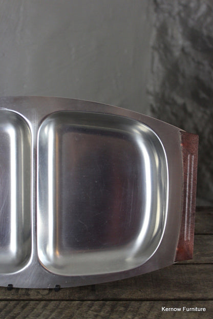 Retro Danish Stainless Serving Dish - Kernow Furniture