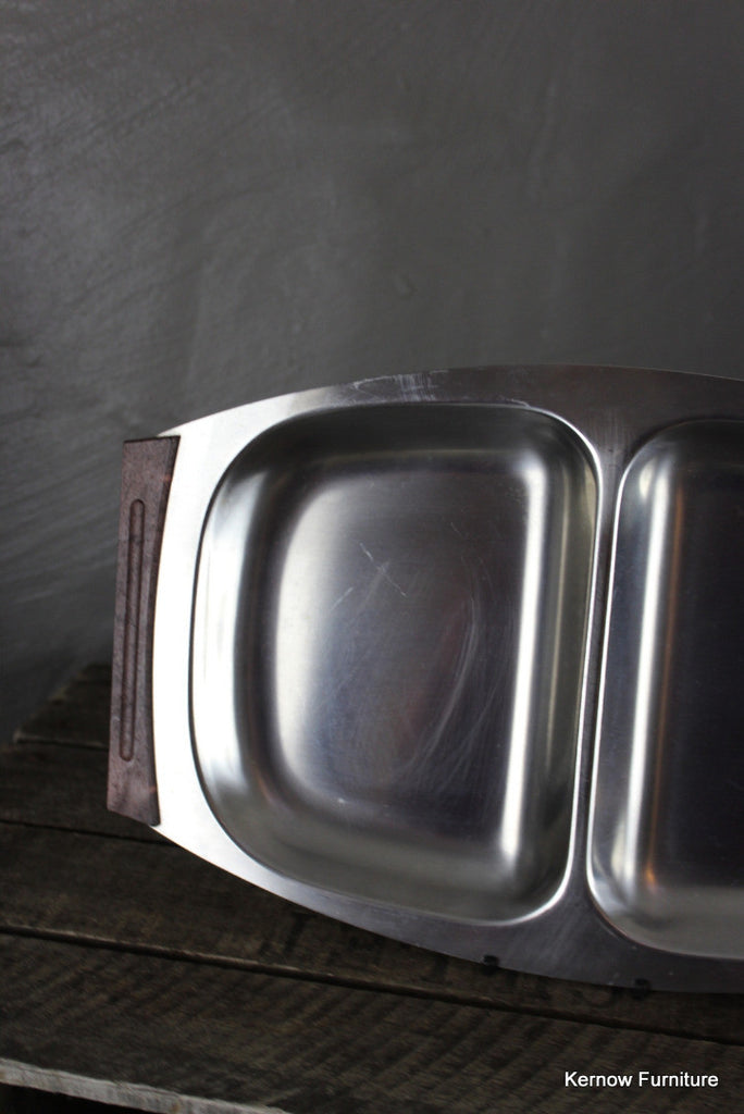 Retro Danish Stainless Serving Dish - Kernow Furniture