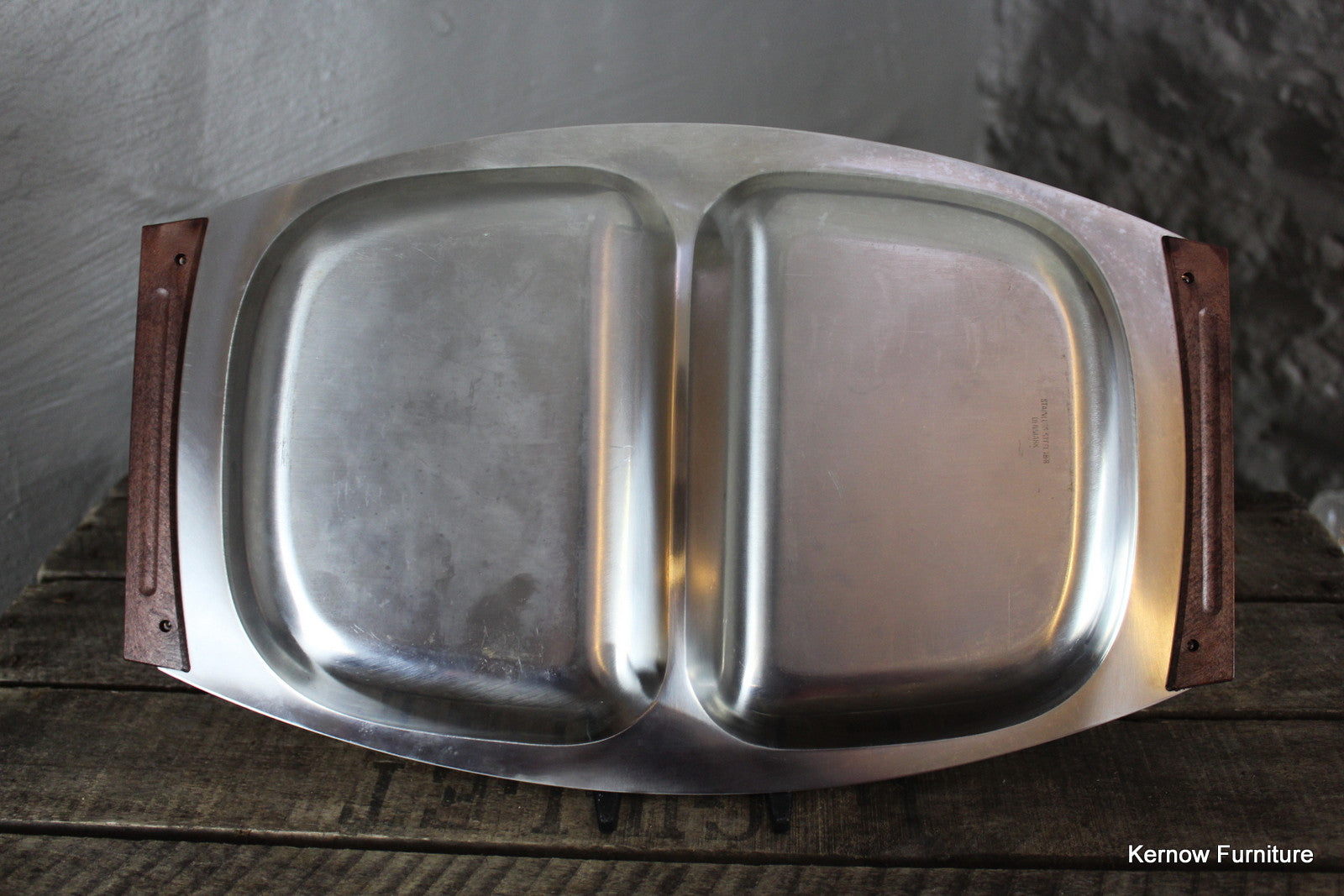 Retro Danish Stainless Serving Dish - Kernow Furniture