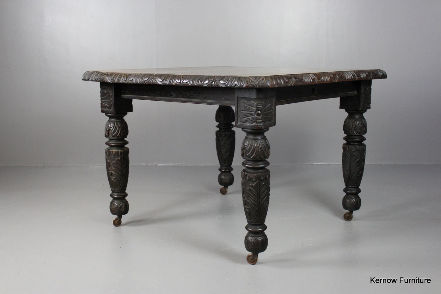 Antique Oak Square Dining Table - Kernow Furniture