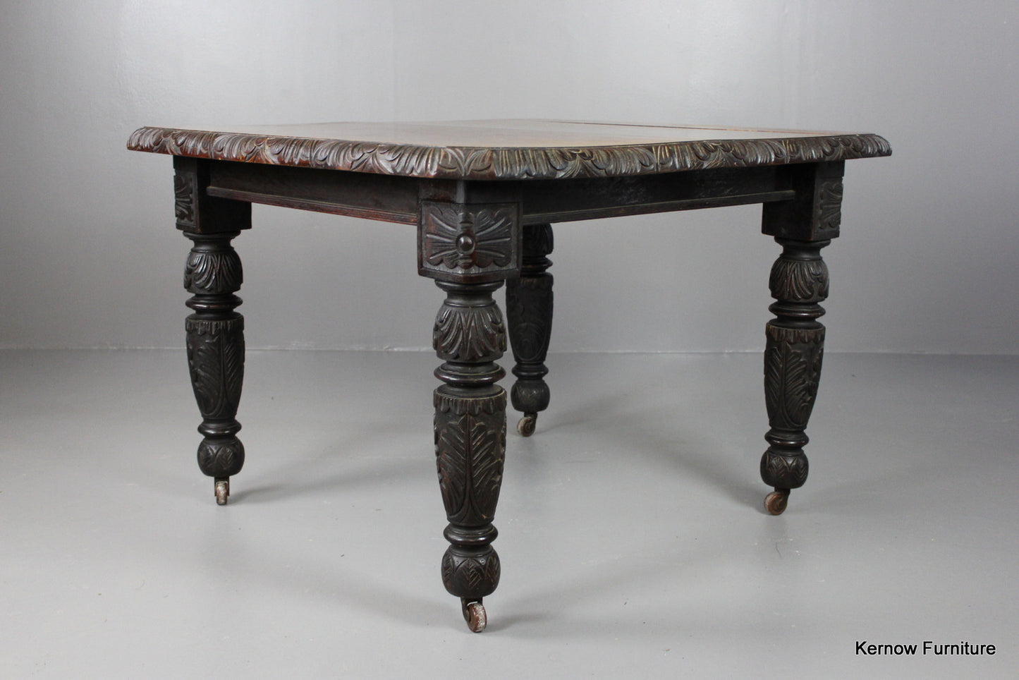 Antique Oak Square Dining Table - Kernow Furniture