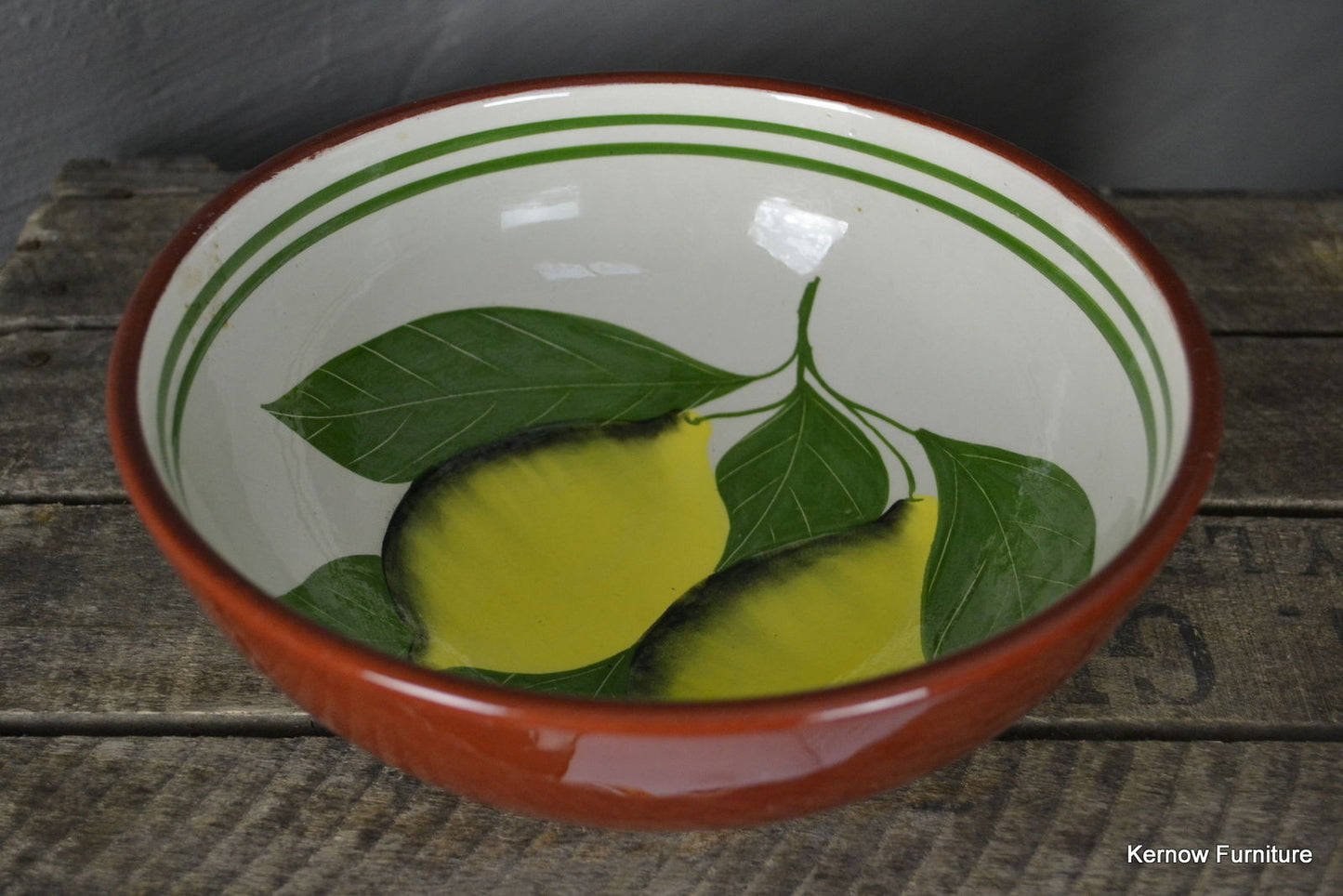 Vintage Earthenware Bowl Cyprus - Kernow Furniture