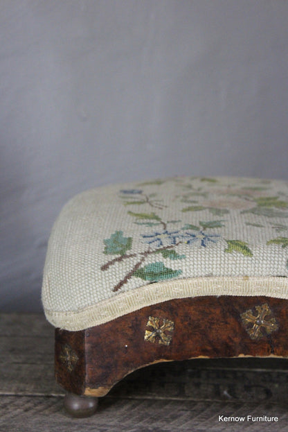 Small Antique Footstool - Kernow Furniture