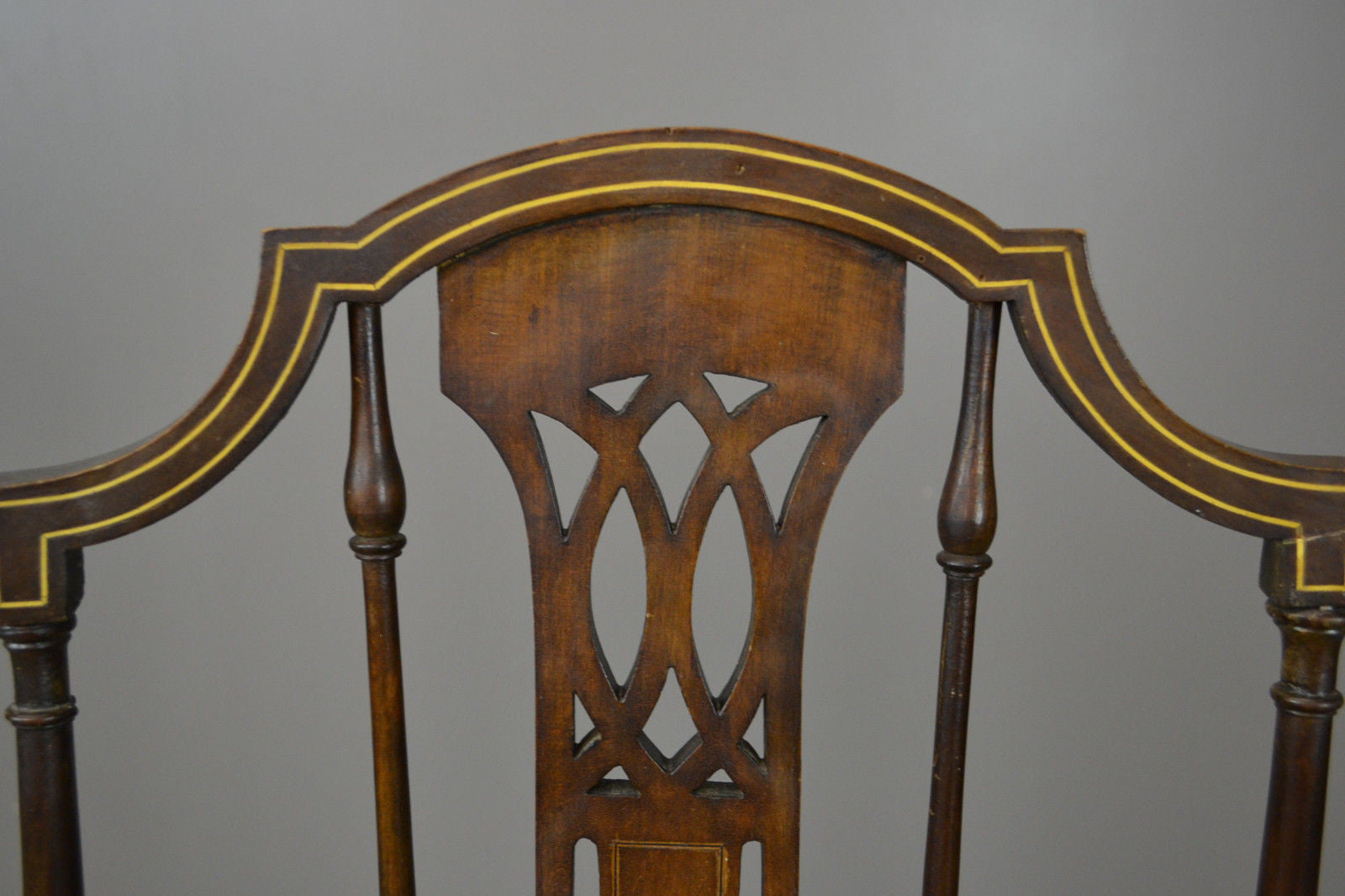 Art Nouveau Open Arm Carver Chair - Kernow Furniture