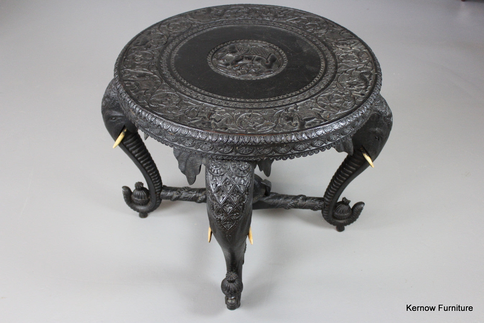 Burmese Carved Table - Kernow Furniture