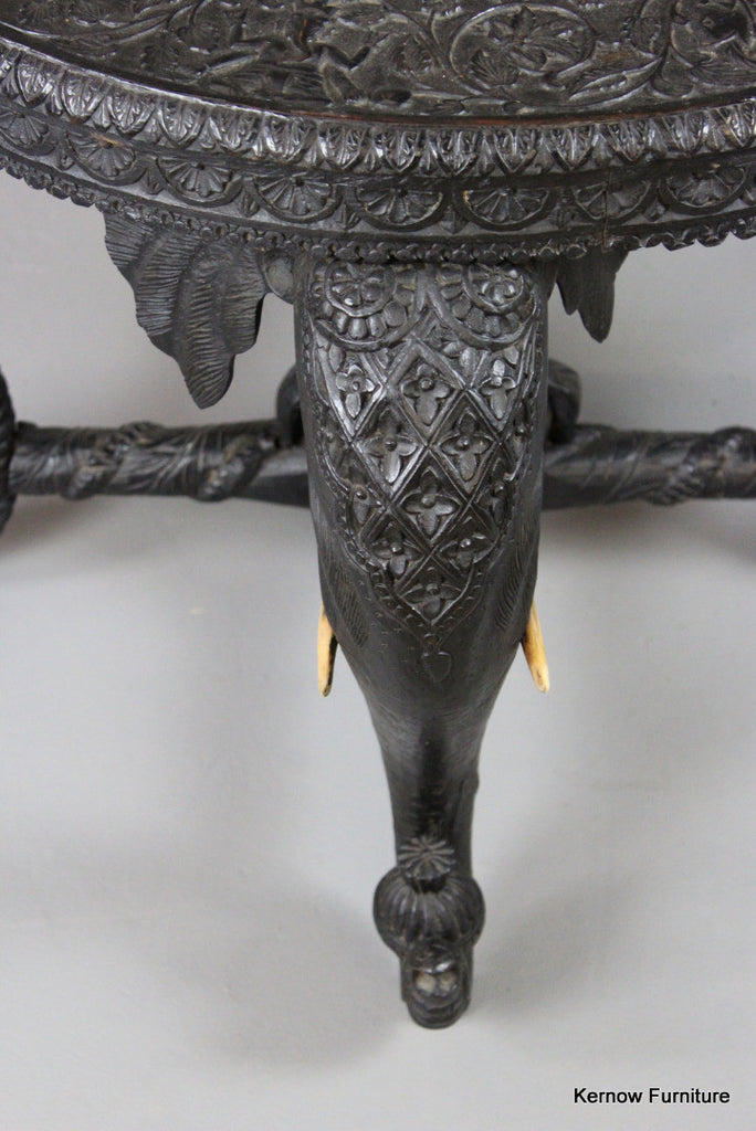 Burmese Carved Table - Kernow Furniture
