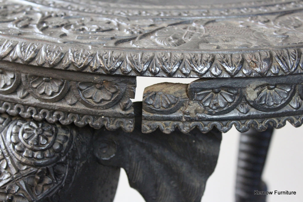Burmese Carved Table - Kernow Furniture