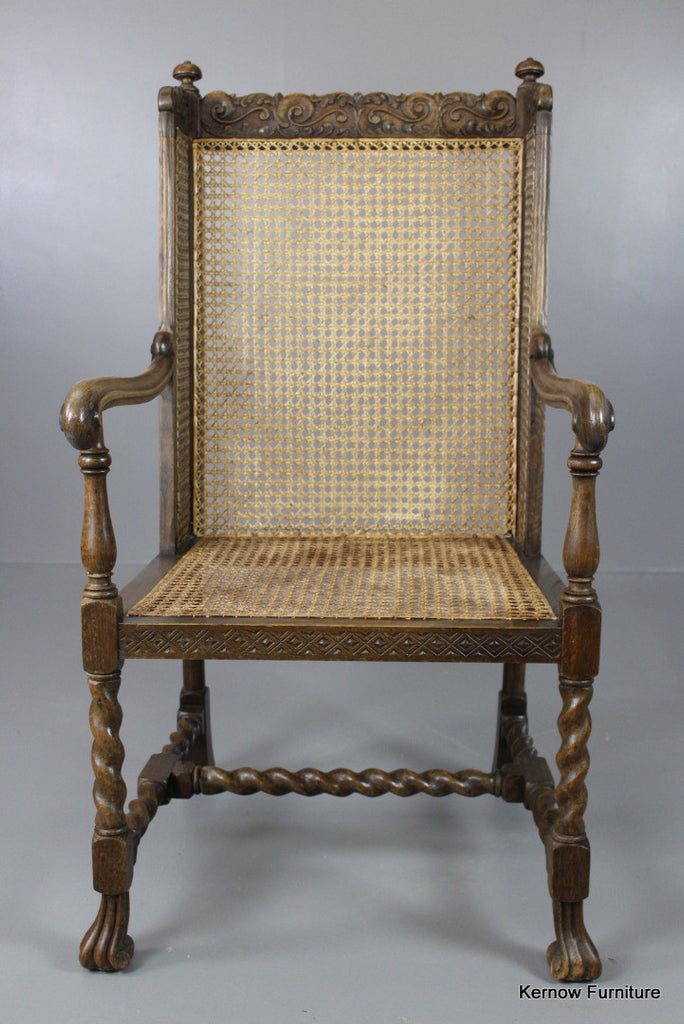 Caned Wing Chair - Kernow Furniture