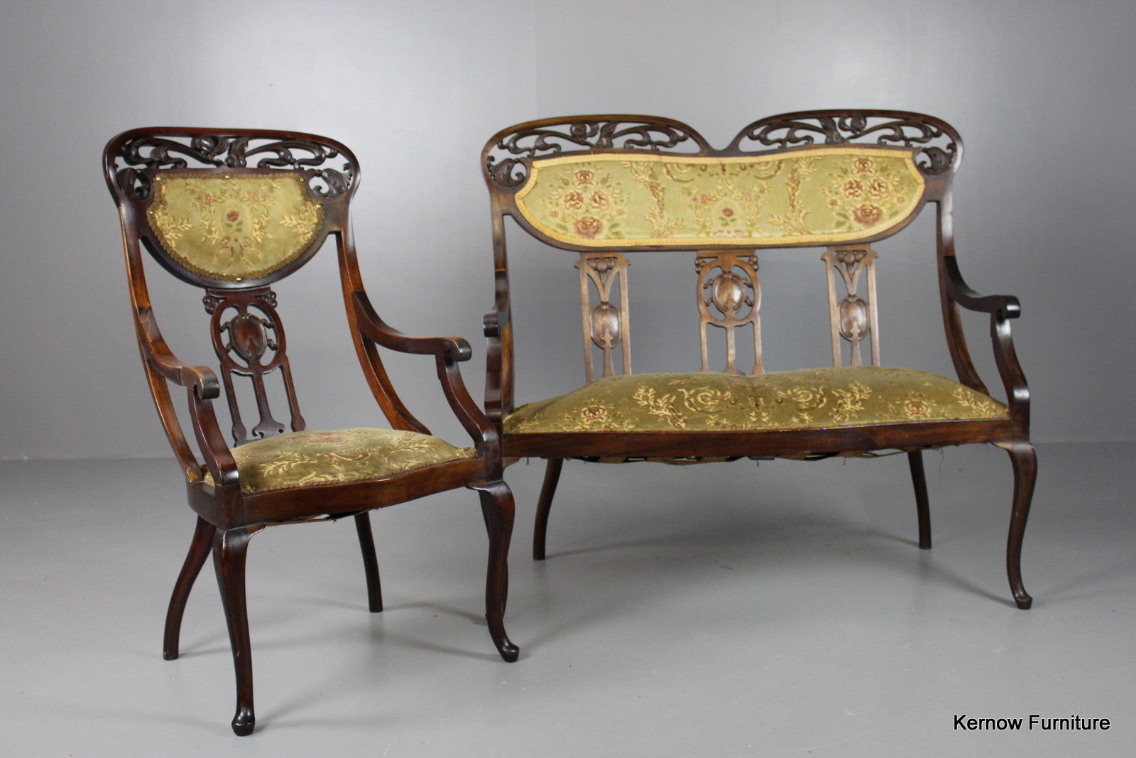 Art Nouveau Sofa & Chair - Kernow Furniture