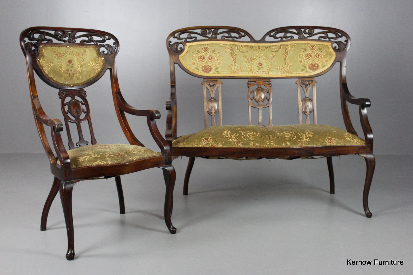 Art Nouveau Sofa & Chair - Kernow Furniture