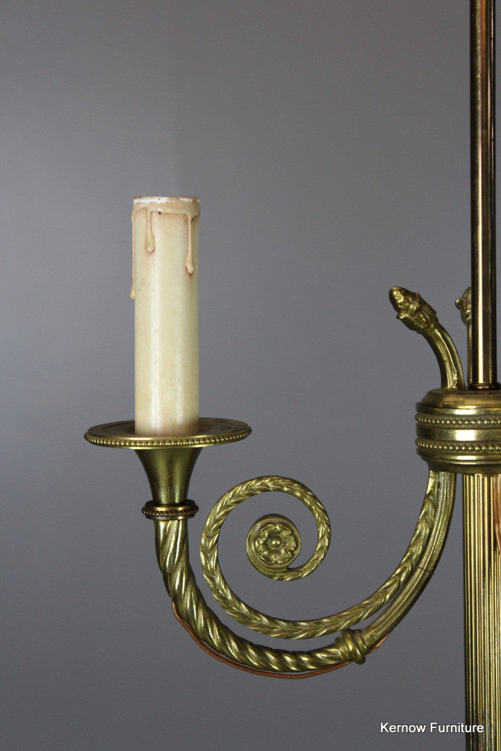 French Brass Standard Lamp - Kernow Furniture