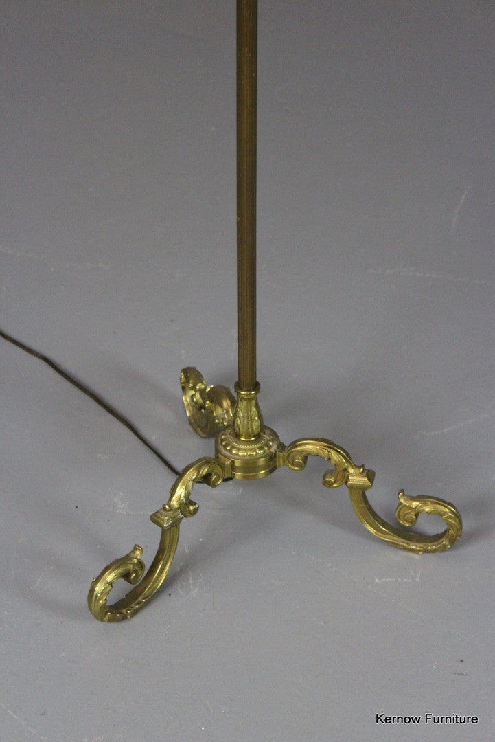 French Brass Standard Lamp - Kernow Furniture