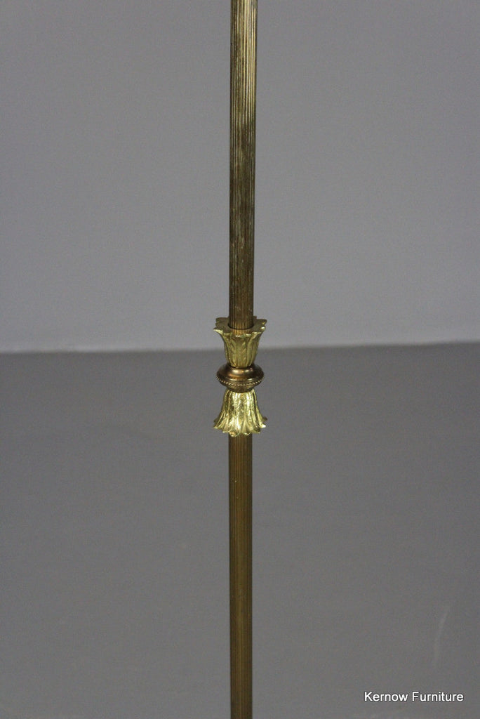 French Brass Standard Lamp - Kernow Furniture