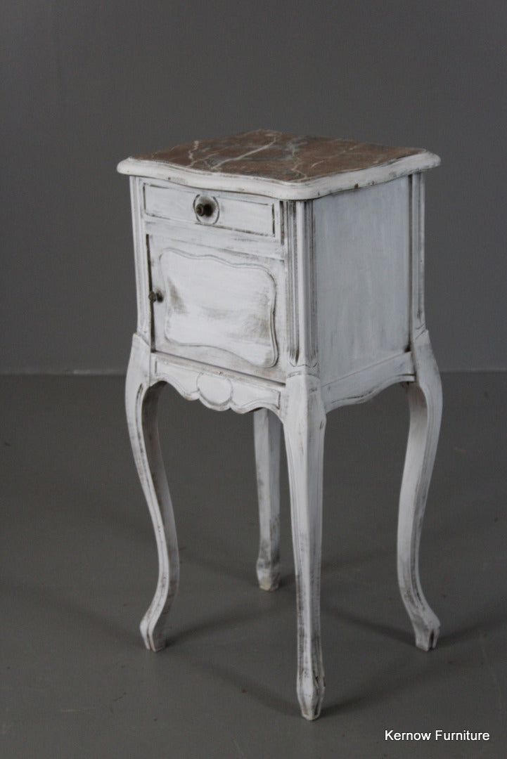 Painted French Bedside Cabinet - Kernow Furniture