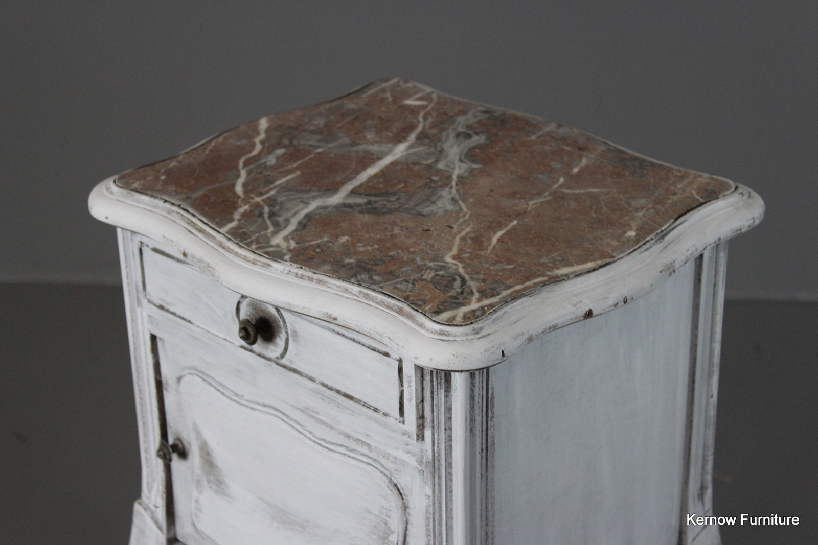 Painted French Bedside Cabinet - Kernow Furniture