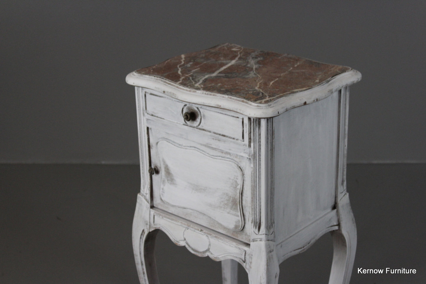 Painted French Bedside Cabinet - Kernow Furniture