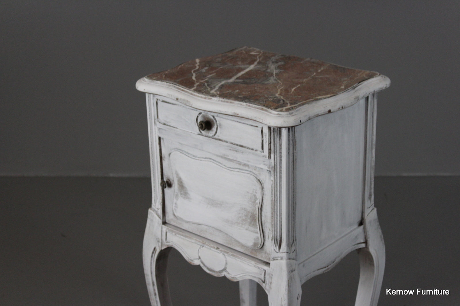 Painted French Bedside Cabinet - Kernow Furniture